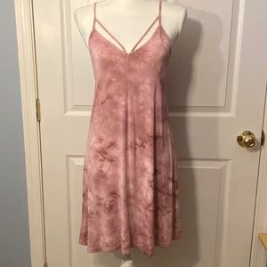 AMERICAN EAGLE | Women’s Pink Tie-Dye Dress w/ Straps Size- Small